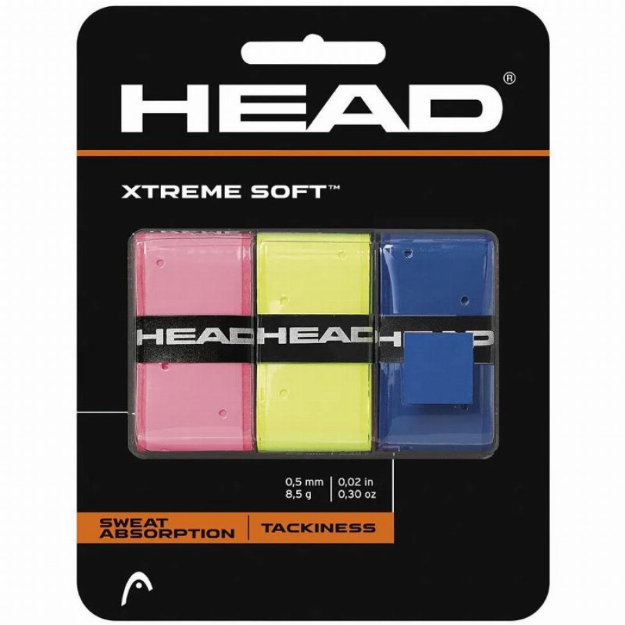Plaquettes de protection contre les ampoules Head Xtreme Soft Pink Yellow Blue 3 unités  Offre - Pas cher