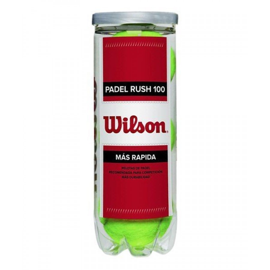 Bote de 3 Pelotas Wilson Rush 100  Oferta + Barato