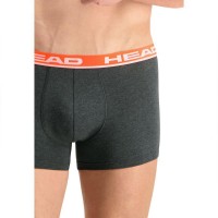 Head Basic Boxers Gris Rouge 2 Unites  Offre - Pas cher