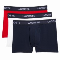 Boxers Lacoste Azul Marino Blanco Rojo 3 Unidades  Oferta + Barato