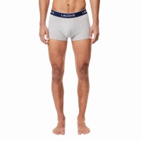 Boxers Lacoste Casual Gris Vigore 3 Unidades  Oferta + Barato
