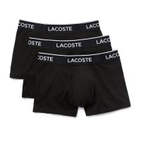 Boxers Lacoste Casual Negro 3 Unidades  Oferta + Barato