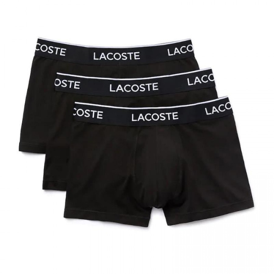 Boxers Lacoste Casual Negro 3 Unidades  Oferta + Barato