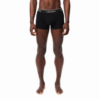 Boxers Lacoste Negro Blanco Gris Vigore 3 Unidades  Oferta + Barato
