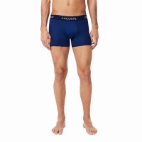 Lacoste Pique Navy Blue Boxers 3 Units  Offer + Cheap