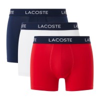Boxers Lacoste Pique Azul Marino Blanco Rojo 3 Unidades  Oferta + Barato