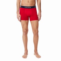 Boxers Lacoste Pique Azul Marino Blanco Rojo 3 Unidades  Oferta + Barato