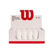Wilson Pro Padel Box Perforated White 60 Overgrips  Offer + Cheap