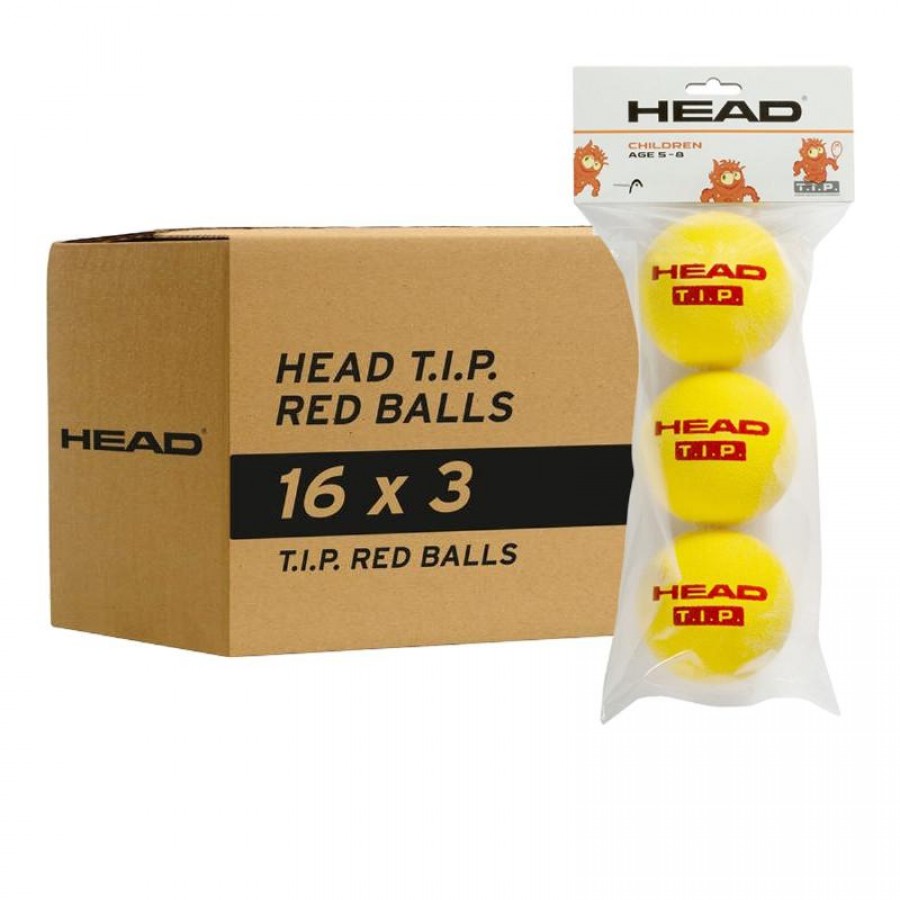 Cajon 48 Boules - 16 Paquets de 3 pieces - Tete T.I.P. Rouge  Offre - Pas cher