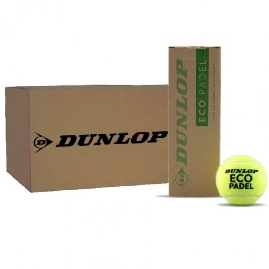 Box 72 Balls - 24 Jars of 3 pcs - Dunlop Eco Padel  Offer + Cheap