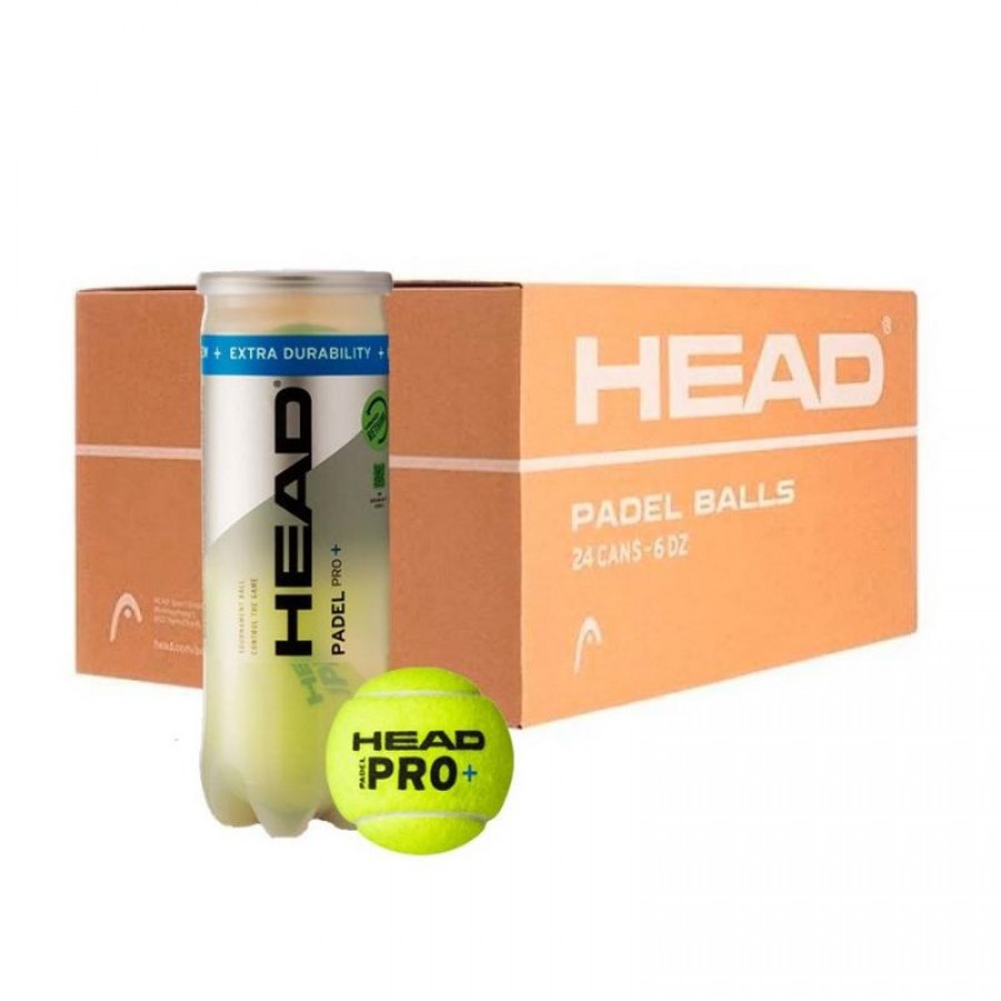Cajon 72 Pelotas - 24 Botes de 3 uds - Head Padel Pro +  Oferta + Barato