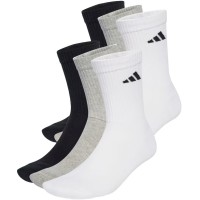 Calcetines Adidas Cushioned Crew Blanco Gris Negro 6 Pares  Offre - Pas cher