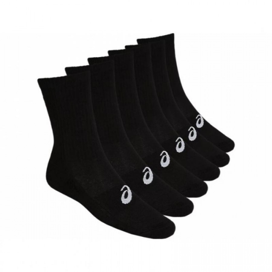 Asics MultiSport Black Socks 6 Pairs  Offer + Cheap