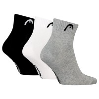 Calcetines Head All Sports Quarter Negro Blanco Gris 3 Pares  Offer + Cheap