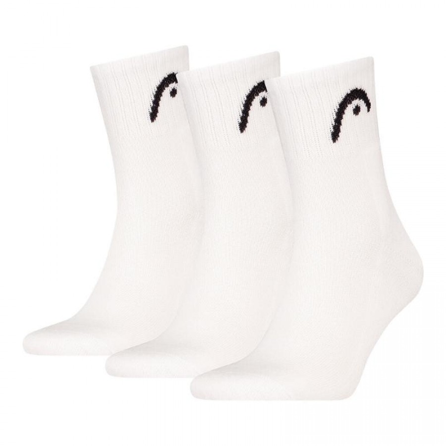 Calcetines Head All Sports Short Crew Blanco 3 Pares  Offer + Cheap