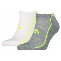 Head Performance Sneaker Socks White Gray Lime 2 Pairs  Offer + Cheap