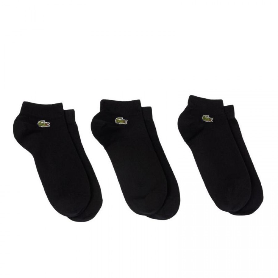Lacoste Sport Bas Cut Noir 3 Paires  Offre - Pas cher