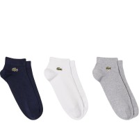 Lacoste Sport Bas Cut Chaussettes Marine Noir Blanc 3 Paires  Offre - Pas cher