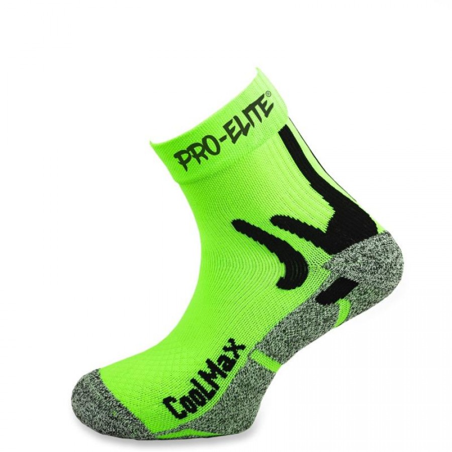 Calcetines Pro Elite Coolmax Verde Fluor 1 Par  Offre - Pas cher