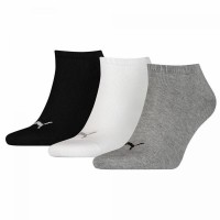 Puma Meias Tênis Preto Branco Cinza 3 pares  Oferta + Barato