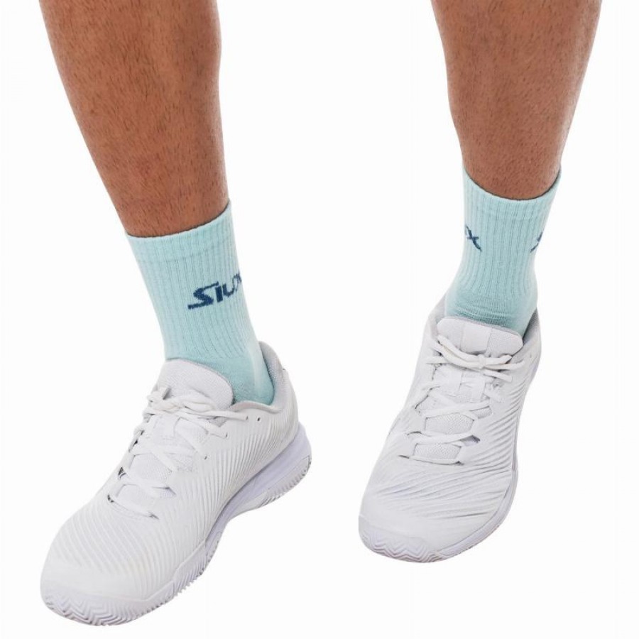 Siux Reveal Mid-Calf Socks White Turquoise 2 Pairs  Offer + Cheap