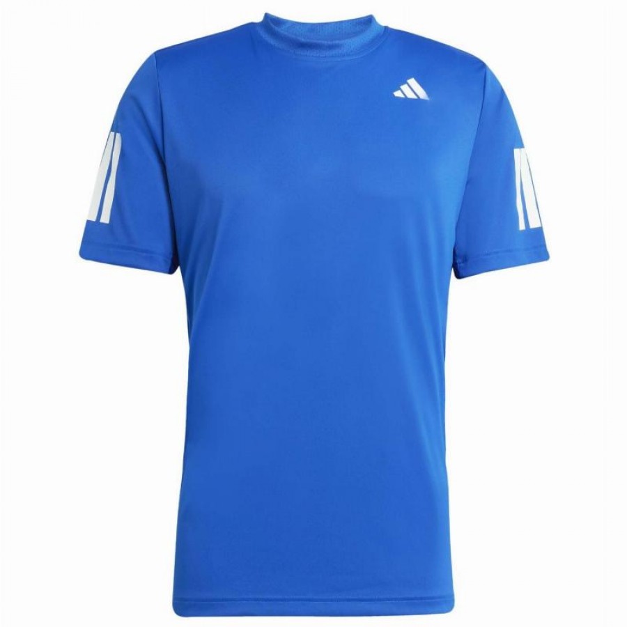Camiseta Adidas Club 3 Stripes Azul Royal Blanco  Oferta + Barato