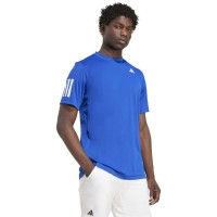 Camiseta Adidas Club 3 Stripes Azul Royal Blanco  Oferta + Barato