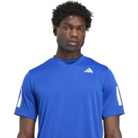 Camiseta Adidas Club 3 Stripes Azul Royal Blanco  Oferta + Barato