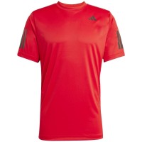 Camiseta Adidas Club 3 Stripes Rojo Negro  Oferta + Barato