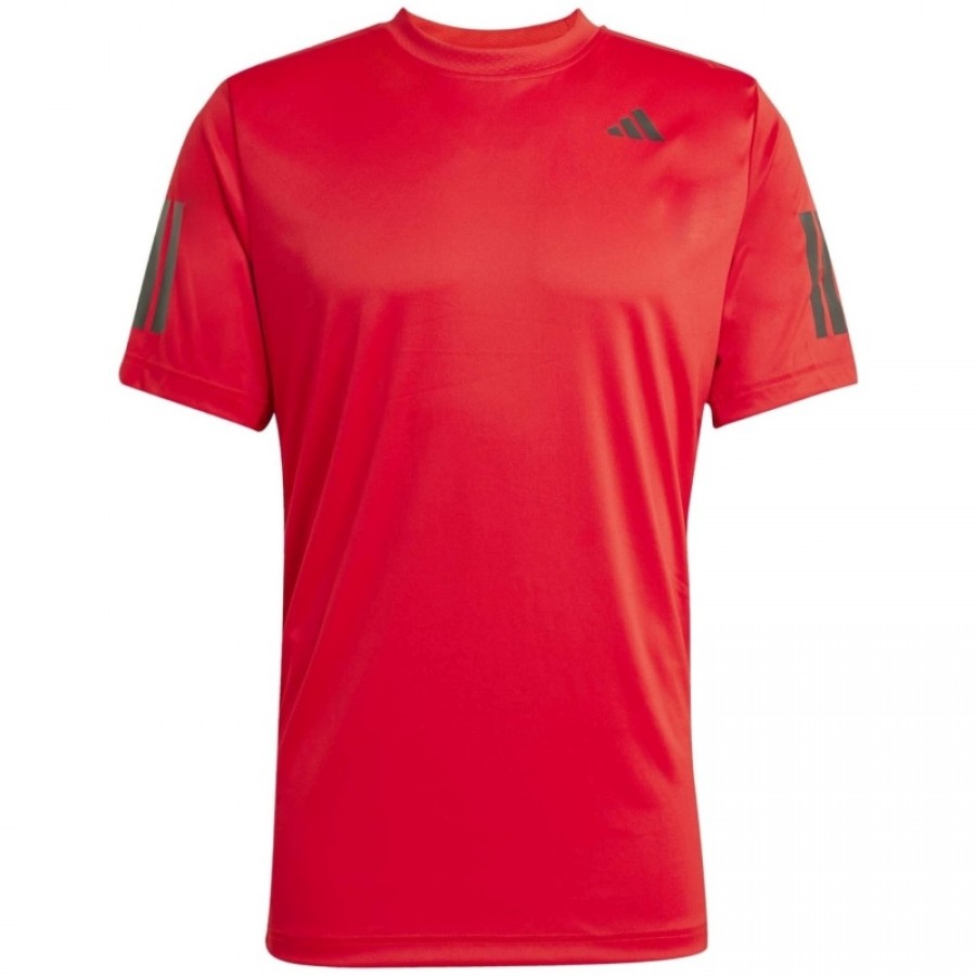 Camiseta Adidas Club 3 Stripes Rojo Negro  Oferta + Barato