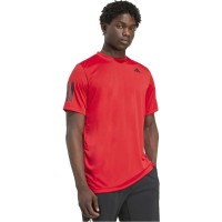 Camiseta Adidas Club 3 Stripes Rojo Negro  Oferta + Barato