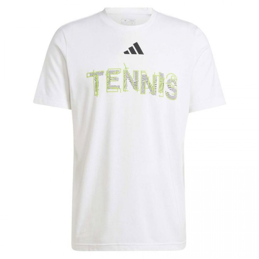 Camiseta Adidas Tennis Graphic Blanco  Oferta + Barato