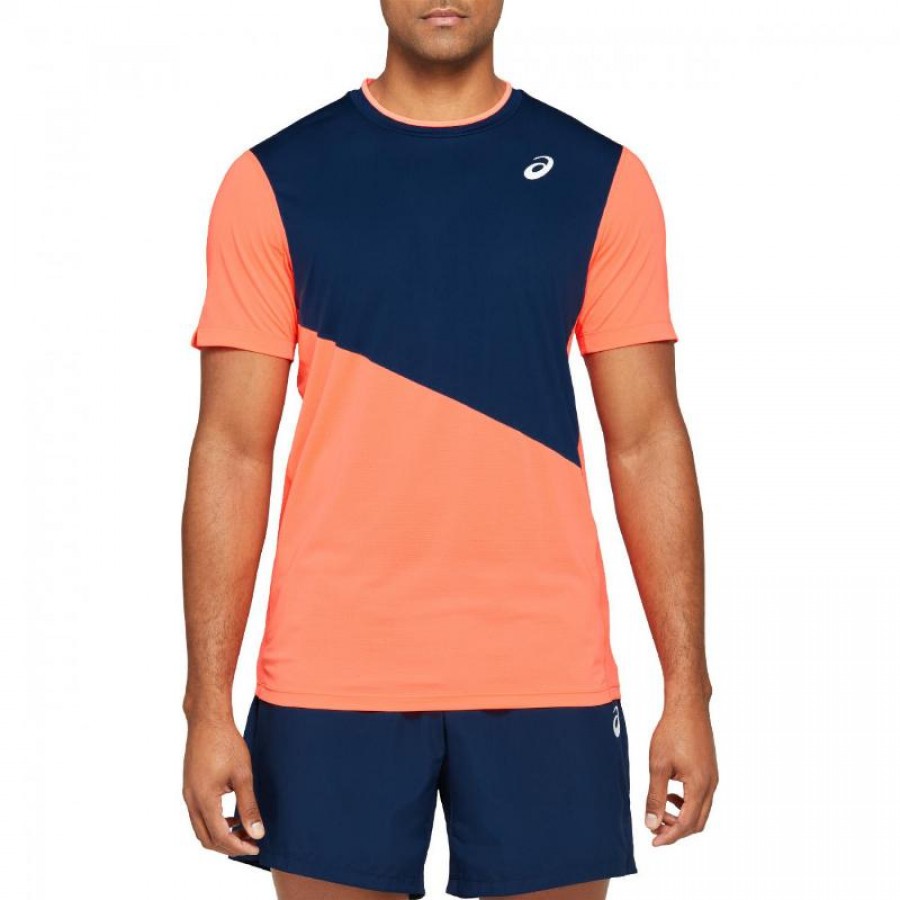 Asics Club Navy Coral T-Shirt