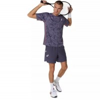 Camiseta Asics Game SS Top Gris Purpura  Offre - Pas cher