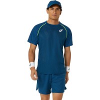 Camiseta Asics Match Azul Mako  Oferta + Barato