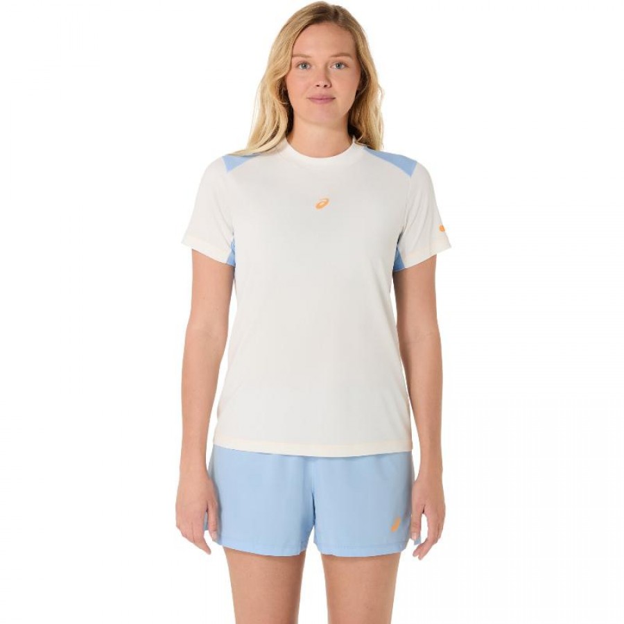 Camiseta Asics Padel Court Crema Mujer  Oferta + Barato