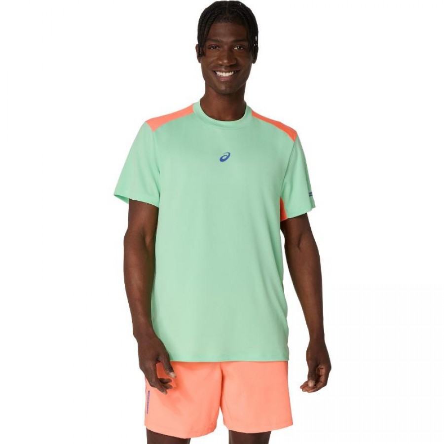 Asics Padel Court SS Top Menthe Corail T-Shirt