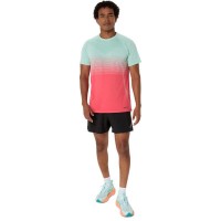Camiseta Asics Seamless SS Top Coral Verde  Oferta + Barato