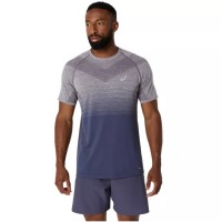 Asics Seamless SS Top Lavender Grey Indigo Blue T-shirt  Offer + Cheap