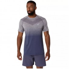 Camiseta Asics Seamless SS Top Gris Lavanda Azul Indigo
