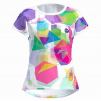 Camiseta Bidi Badu Kaleido Capsleeve Blanco Mix Mujer  Oferta + Barato