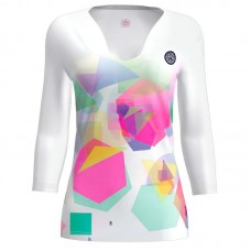 Bidi Badu Kaleido V-Neck White Mix Women''s T-Shirt