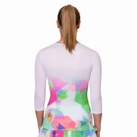Camiseta Bidi Badu Kaleido V-Neck Blanco Mix Mujer  Oferta + Barato