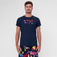 Camiseta Bidi Badu Artes Selvagens Chill Azul Oscuro Rojo Mix  Oferta + Barato