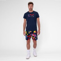 Camiseta Bidi Badu Artes Selvagens Chill Azul Oscuro Rojo Mix  Oferta + Barato