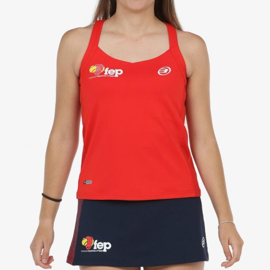 Bullpadel FEP Exima T-shirt rouge  Offre - Pas cher