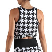 Endless Chill T-shirt pied-de-poule noir  Offre - Pas cher