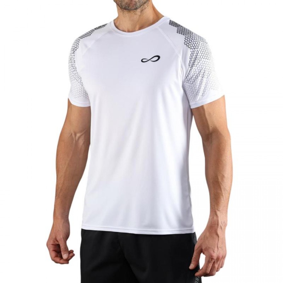 T-shirt blanc hexagone fougueux sans fin  Offre - Pas cher