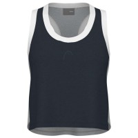 Camiseta Head Play Crop Top Azul Marino Gris Mujer  Offre - Pas cher