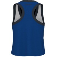 Camiseta Head Play Crop Top Blanco Azul Royal Mujer  Offre - Pas cher